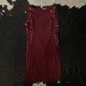Maroon mini dress